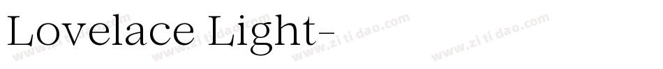 Lovelace Light字体转换